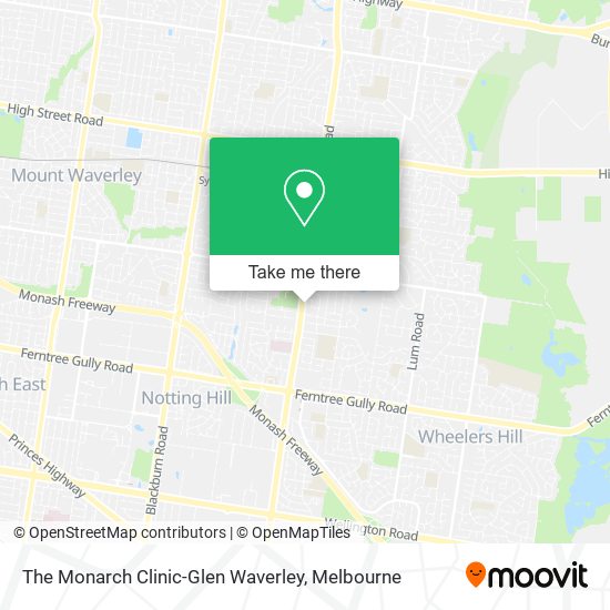 The Monarch Clinic-Glen Waverley map