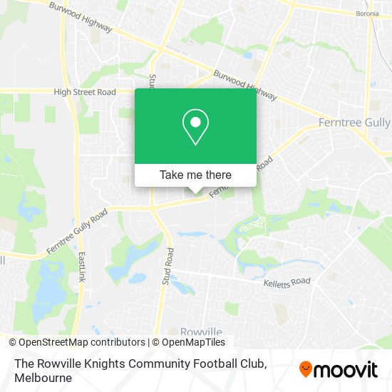 The Rowville Knights Community Football Club map