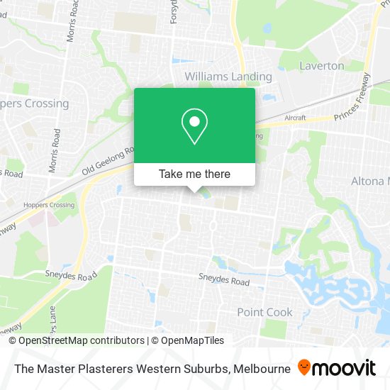 The Master Plasterers Western Suburbs map