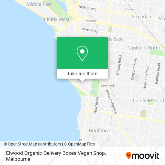 Mapa Elwood Organic-Delivery Boxes Vegan Shop