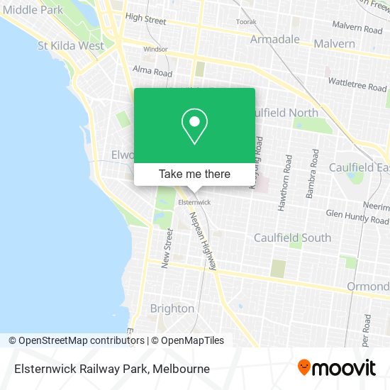 Mapa Elsternwick Railway Park