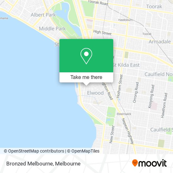 Bronzed Melbourne map