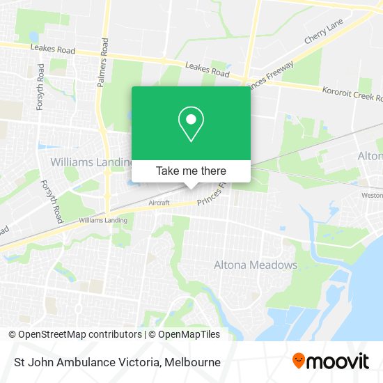 St John Ambulance Victoria map