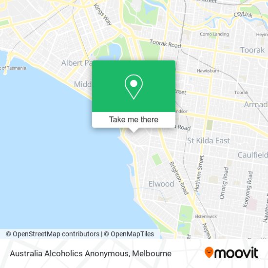Australia Alcoholics Anonymous map