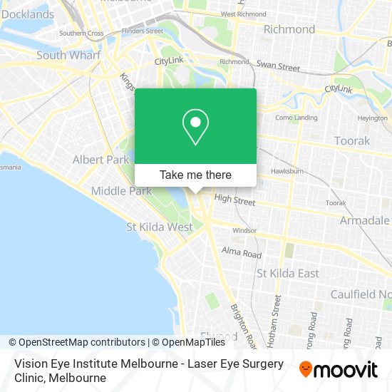 Mapa Vision Eye Institute Melbourne - Laser Eye Surgery Clinic