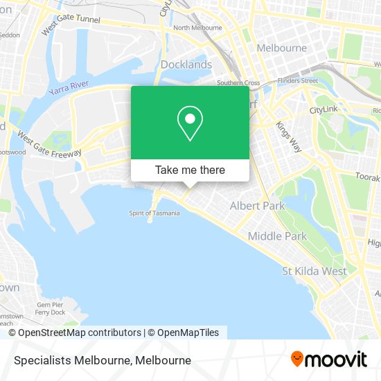 Specialists Melbourne map