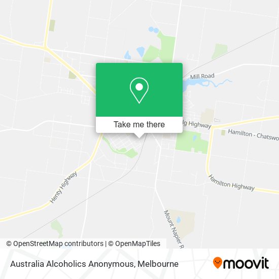Australia Alcoholics Anonymous map