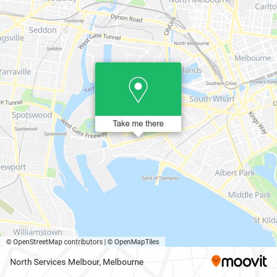 North Services Melbour map