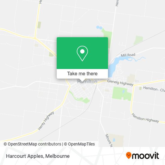 Harcourt Apples map