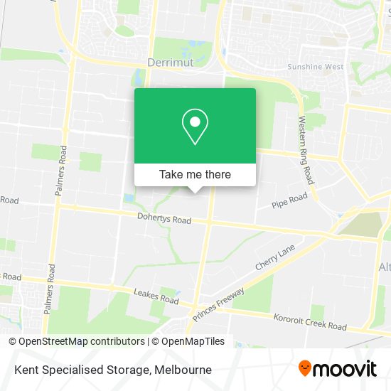 Kent Specialised Storage map