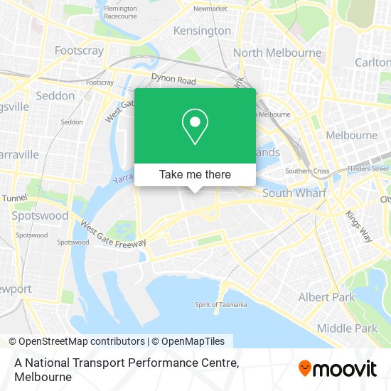 A National Transport Performance Centre map