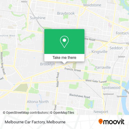 Melbourne Car Factory map