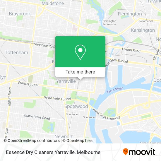 Essence Dry Cleaners Yarraville map