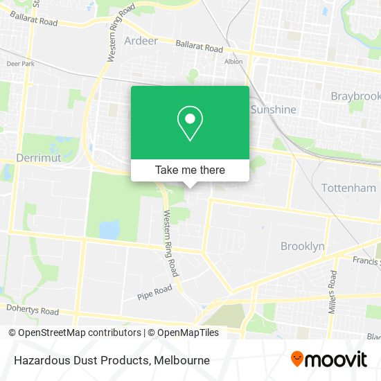 Hazardous Dust Products map