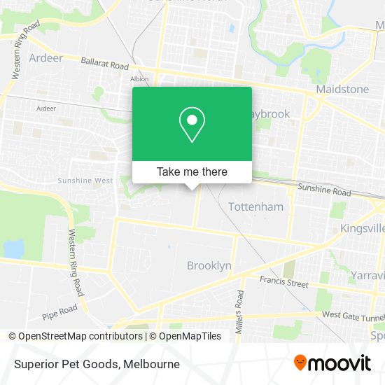 Superior Pet Goods map