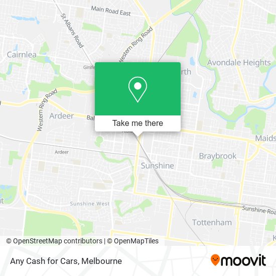 Any Cash for Cars map