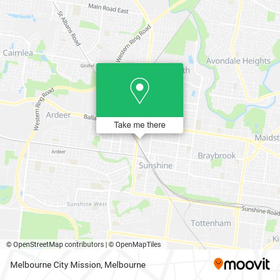 Melbourne City Mission map