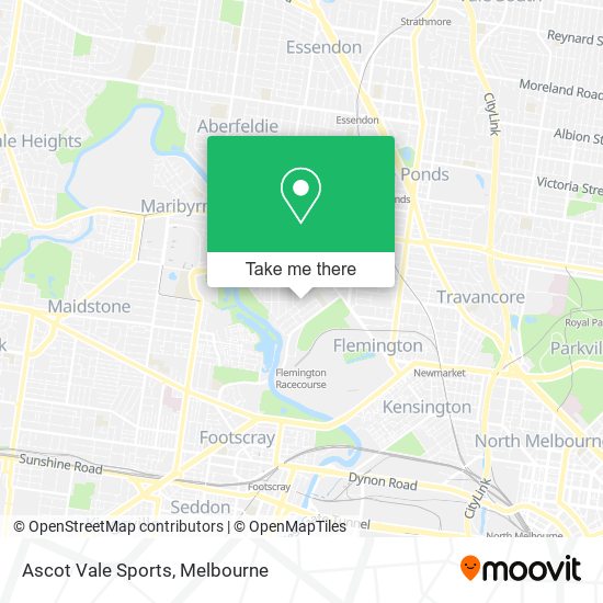 Mapa Ascot Vale Sports