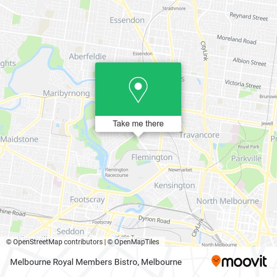 Mapa Melbourne Royal Members Bistro