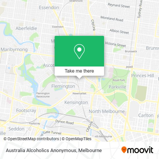 Australia Alcoholics Anonymous map