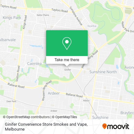 Ginifer Convenience Store Smokes and Vape map