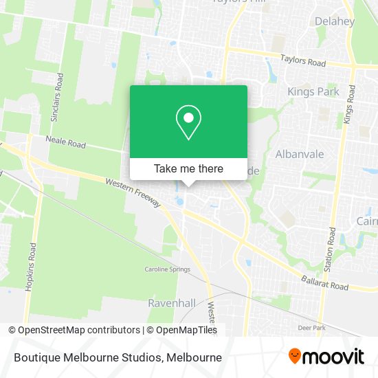 Boutique Melbourne Studios map