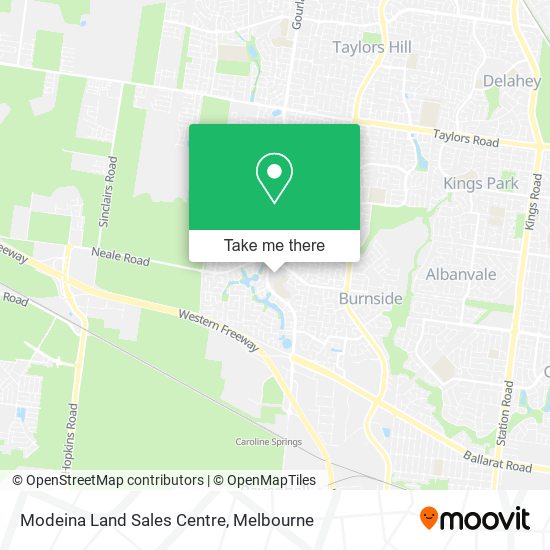 Modeina Land Sales Centre map