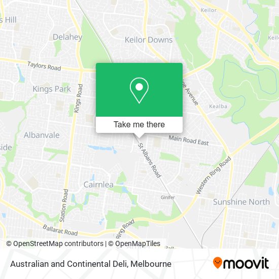 Australian and Continental Deli map