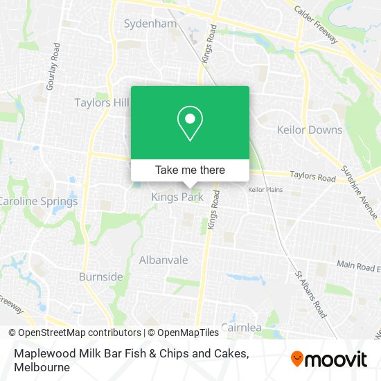 Mapa Maplewood Milk Bar Fish & Chips and Cakes