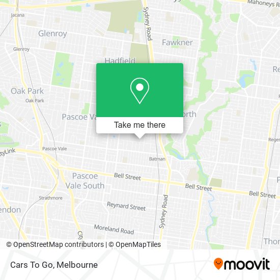 Cars To Go map