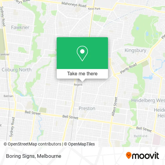 Boring Signs map