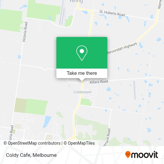 How to get to Coldy Cafe in Coldstream by bus or train?