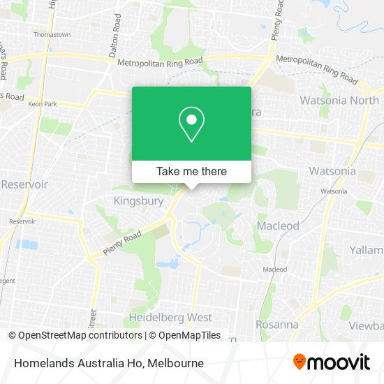 Homelands Australia Ho map