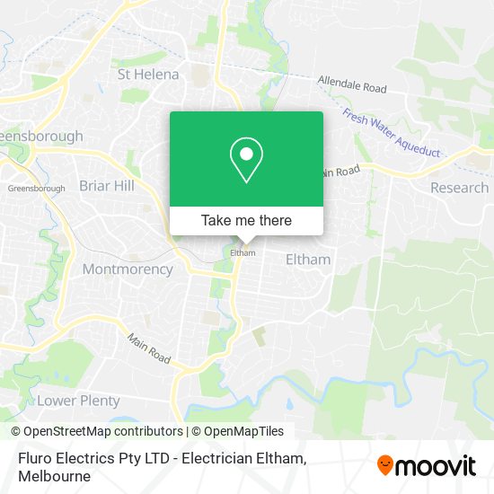 Fluro Electrics Pty LTD - Electrician Eltham map