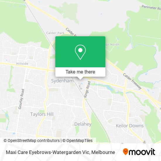 Maxi Care Eyebrows-Watergarden Vic map