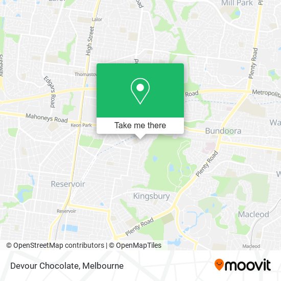 Devour Chocolate map