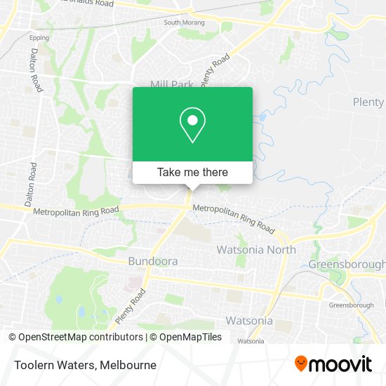 Toolern Waters map