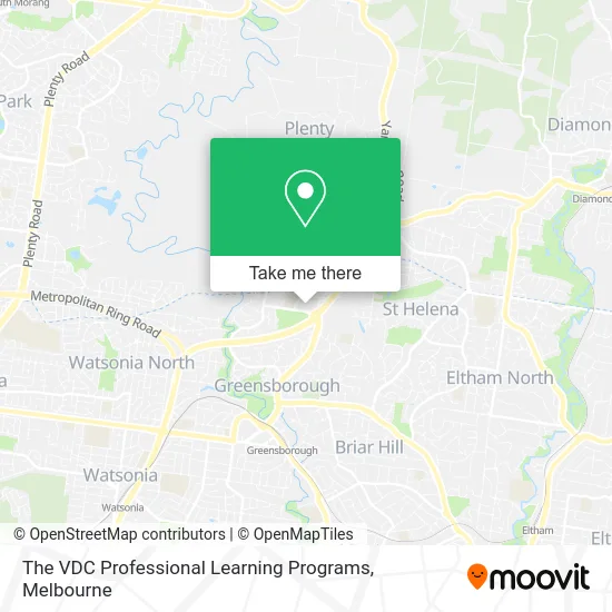 The VDC Professional Learning Programs map