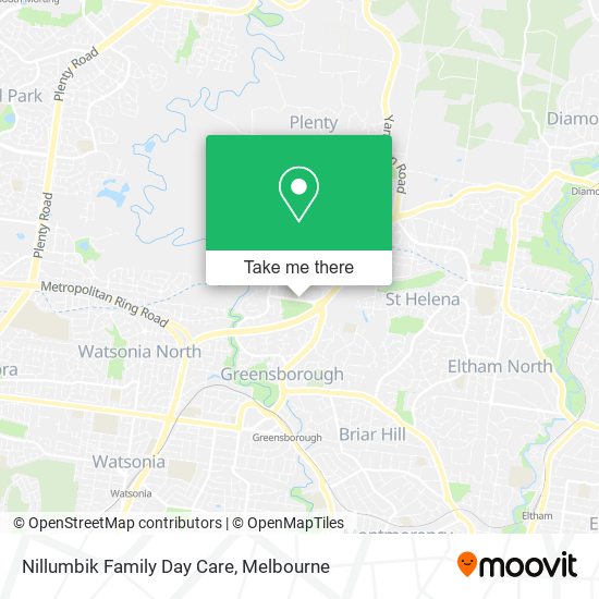 Nillumbik Family Day Care map