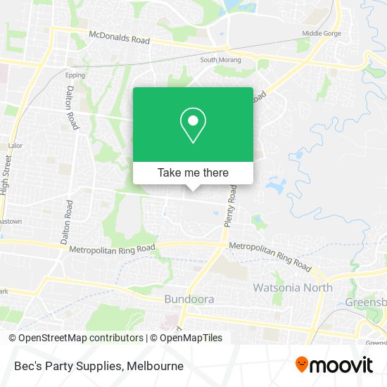 Bec's Party Supplies map