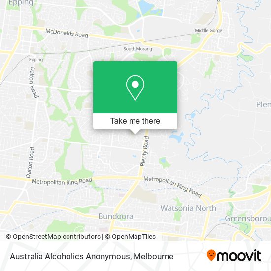 Australia Alcoholics Anonymous map