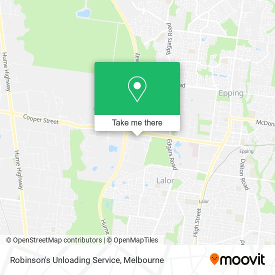 Robinson's Unloading Service map