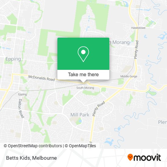 Betts Kids map