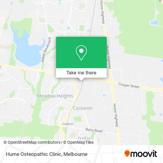 Hume Osteopathic Clinic map