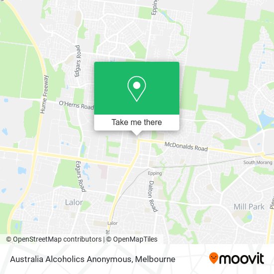 Australia Alcoholics Anonymous map