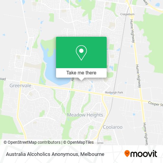 Australia Alcoholics Anonymous map