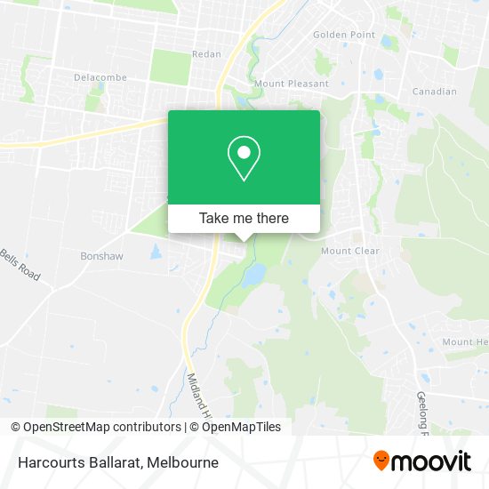 Harcourts Ballarat map