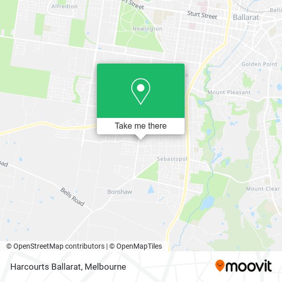 Harcourts Ballarat map