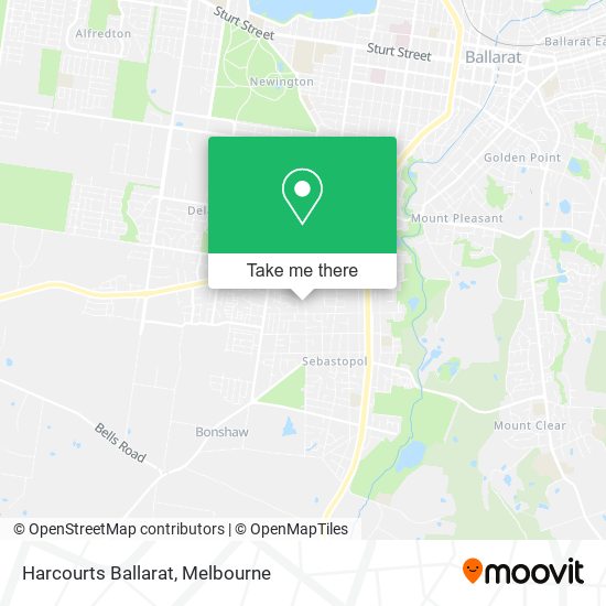 Harcourts Ballarat map