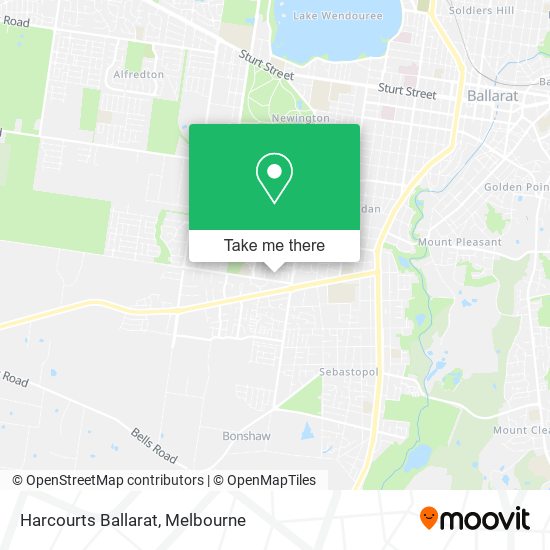 Mapa Harcourts Ballarat